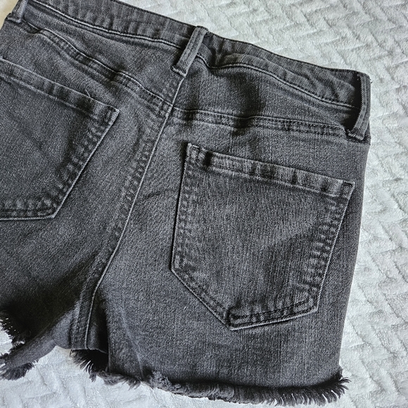 Mudd FLX Stretch High-Rise Shortie Black Denim Shorts Size 5 - Picture 11 of 11